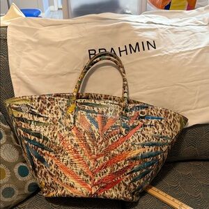 Brahmin Mira Botanical Melbourne Patterned Tote Bag